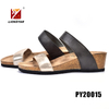 2023 women's fashion cork material summer wedge sandals